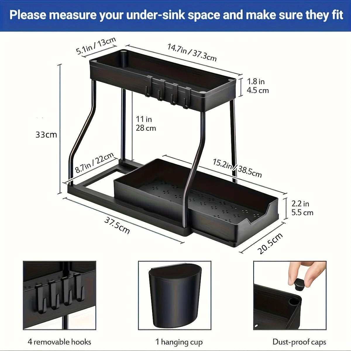 Under sink organizer