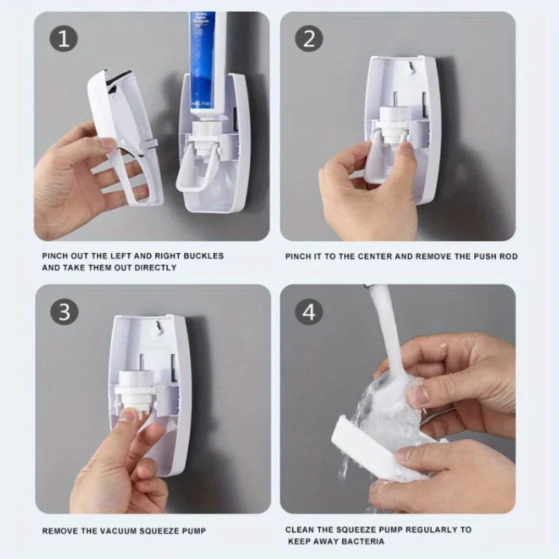 Wall-Mounted Toothbrush & Toothpaste Holder