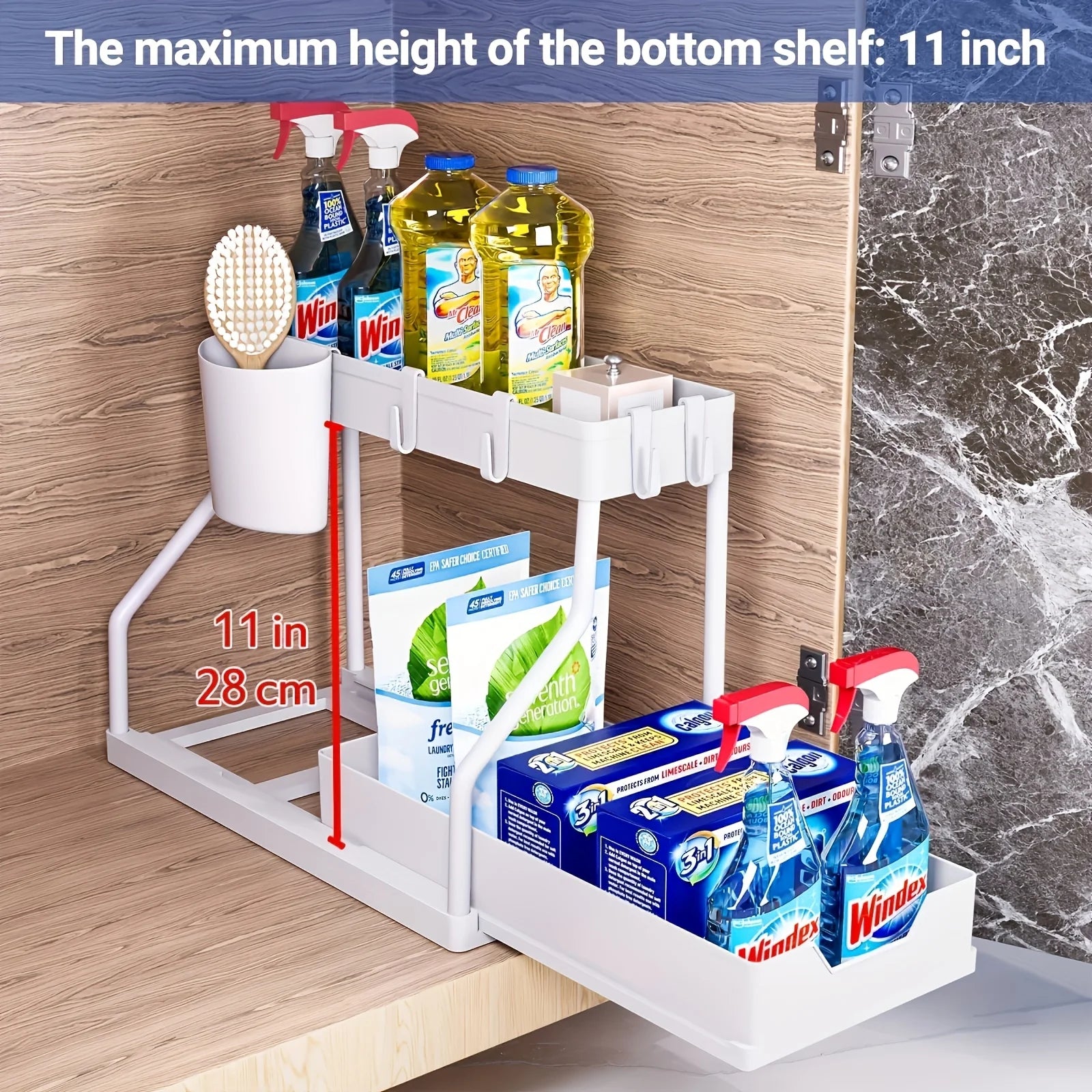 Under sink organizer
