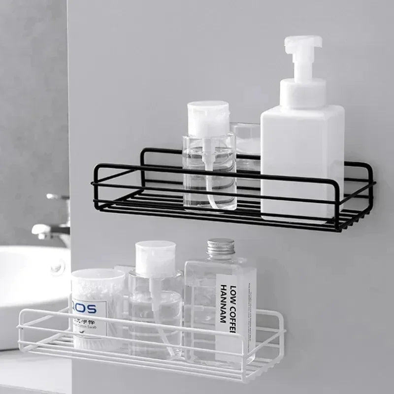 Shower wall mounted shelf