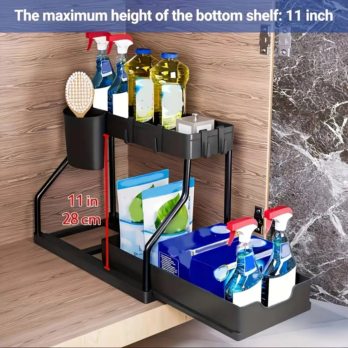 Under sink organizer
