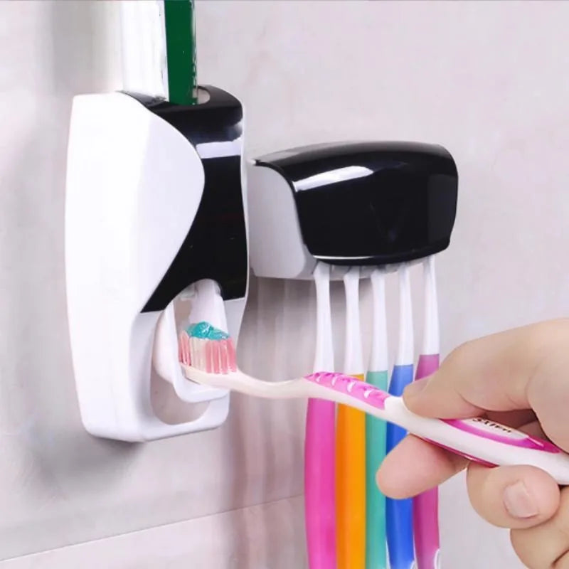 Wall-Mounted Toothbrush & Toothpaste Holder