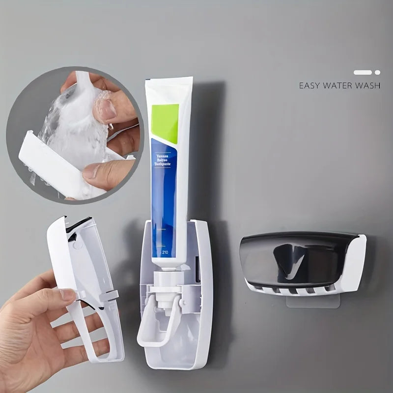 Wall-Mounted Toothbrush & Toothpaste Holder