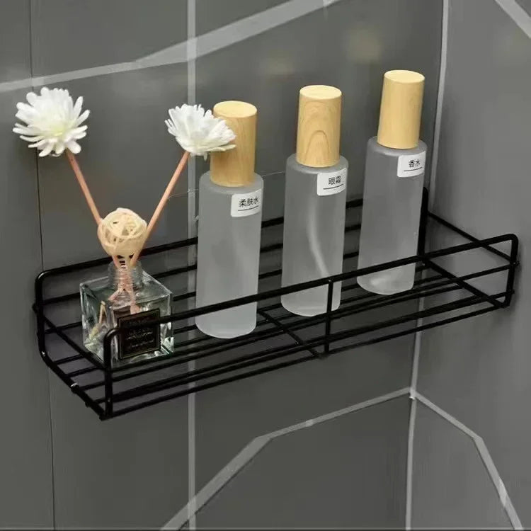 Shower wall mounted shelf