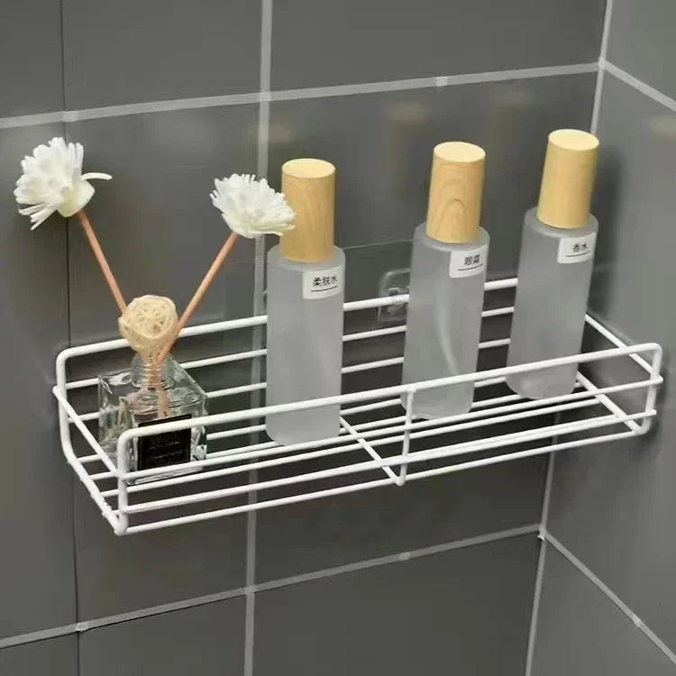 Shower wall mounted shelf